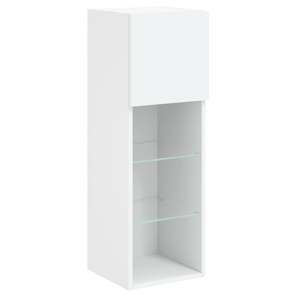 Tv-meubels met LED-verlichting 2 st 30,5x30x90 cm wit – afbeelding 7