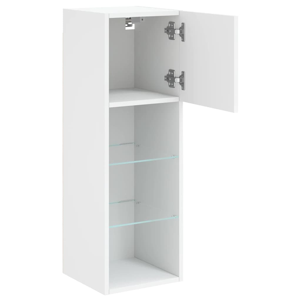 Tv-meubels met LED-verlichting 2 st 30,5x30x90 cm wit – afbeelding 8