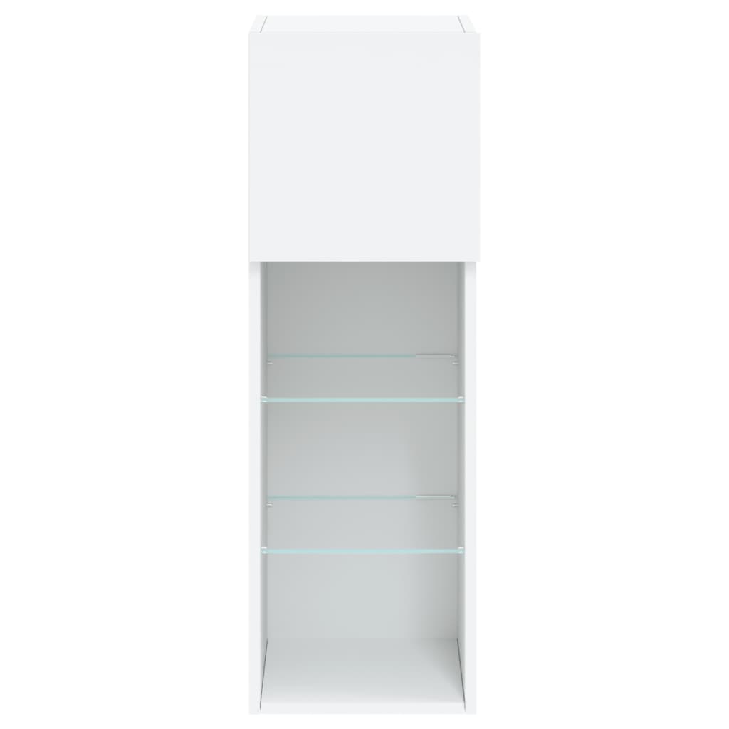 Tv-meubels met LED-verlichting 2 st 30,5x30x90 cm wit – afbeelding 9