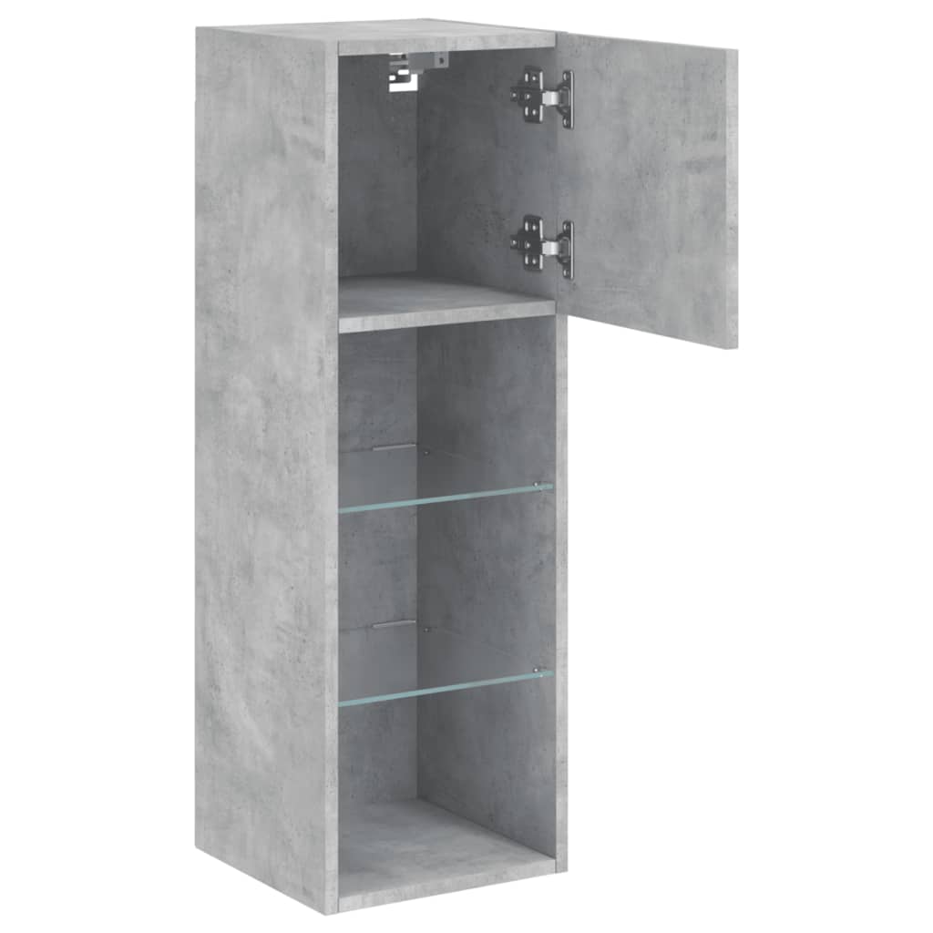 Tv-meubel met LED-verlichting 2 st 30,5x30x90 cm betongrijs – afbeelding 8