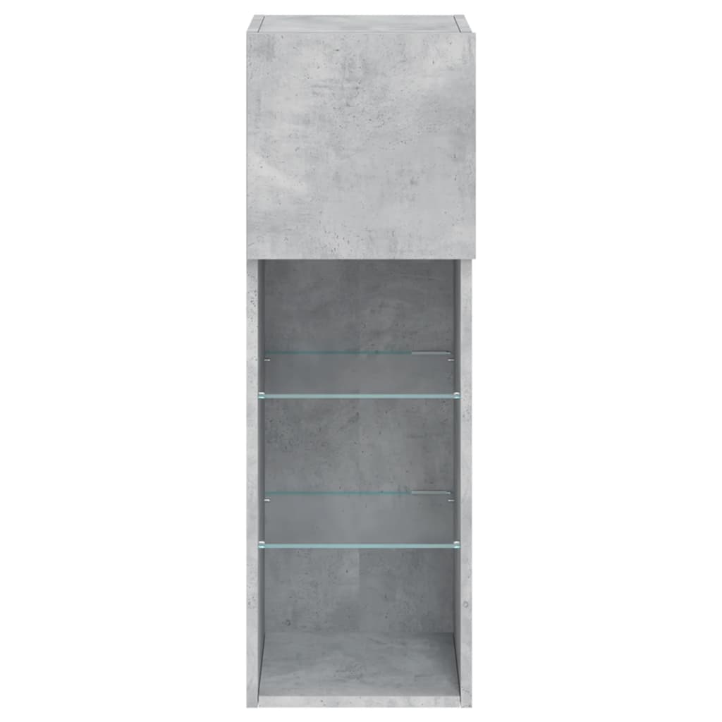 Tv-meubel met LED-verlichting 2 st 30,5x30x90 cm betongrijs – afbeelding 9