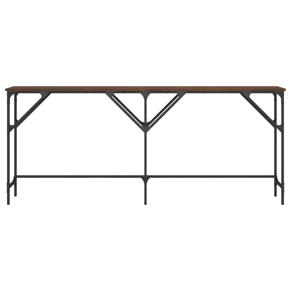 Wandtafel 180x29x75 cm bewerkt hout bruin eikenkleur – afbeelding 4