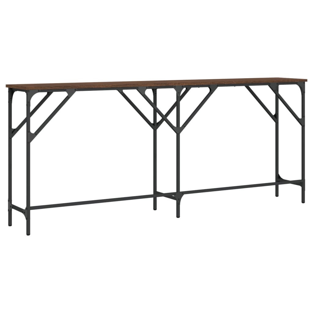 Wandtafel 180x29x75 cm bewerkt hout bruin eikenkleur – afbeelding 6