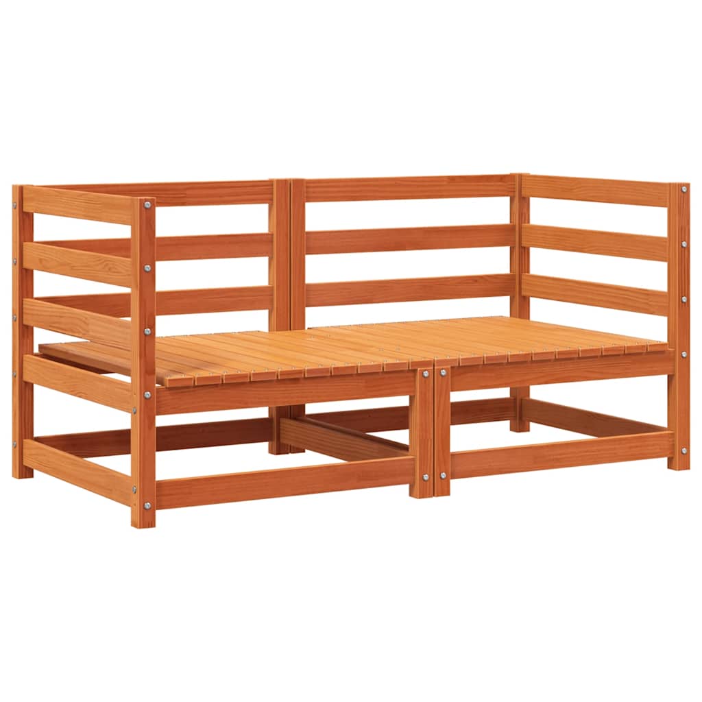 Tuinhoekbank 2 st 70x70x67 cm massief grenenhout wasbruin – afbeelding 2