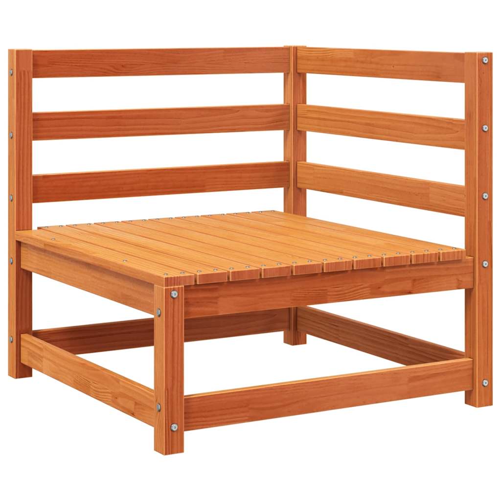 Tuinhoekbank 2 st 70x70x67 cm massief grenenhout wasbruin – afbeelding 4