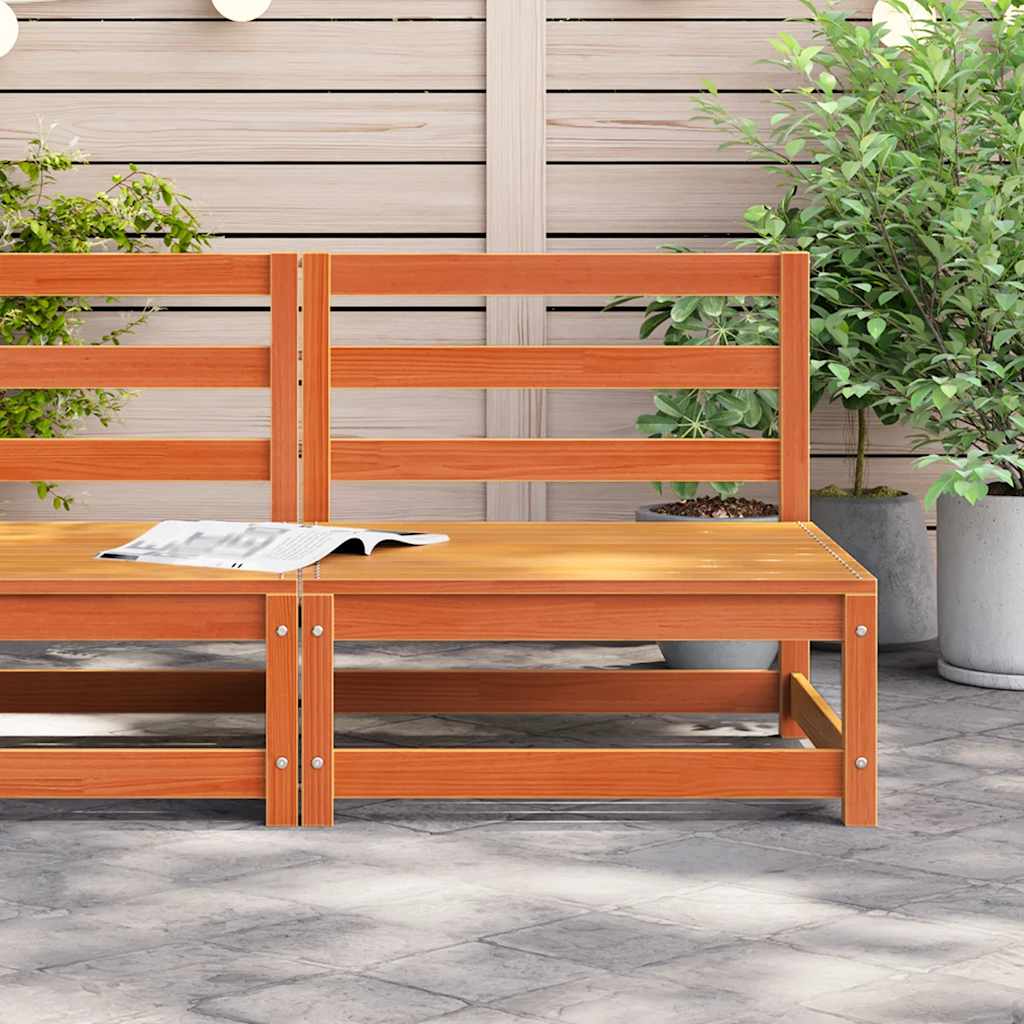 Tuinbank zonder armleuningen 70x70x67 cm grenenhout wasbruin – afbeelding 3