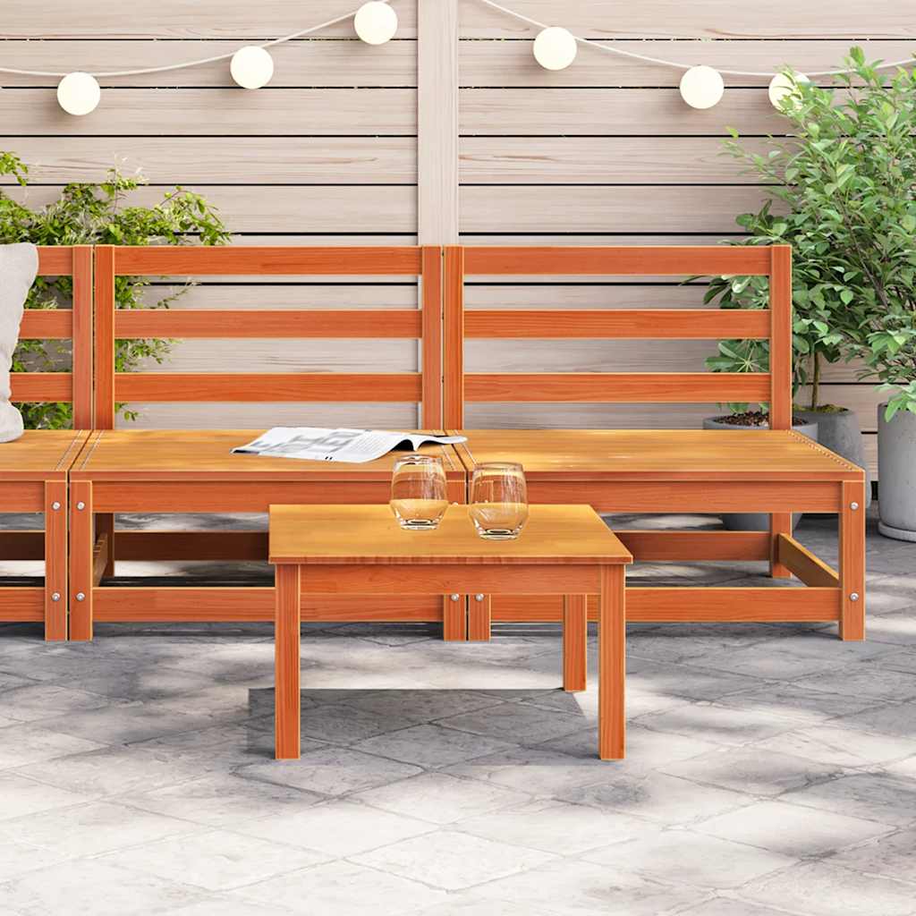 Tuinbank zonder armleuning 2 st 70x70x67 cm grenenhout wasbruin – afbeelding 3