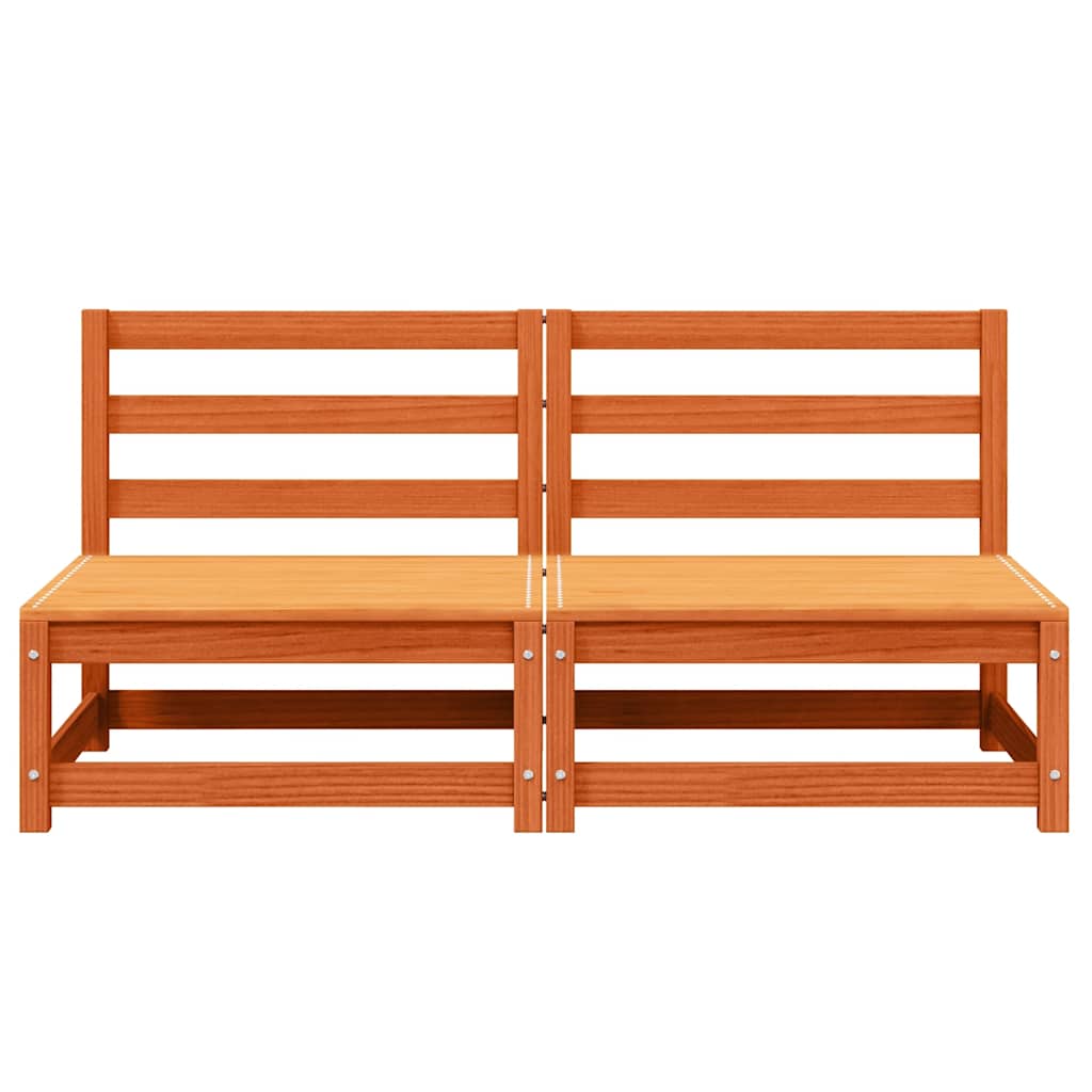 Tuinbank zonder armleuning 2 st 70x70x67 cm grenenhout wasbruin – afbeelding 5