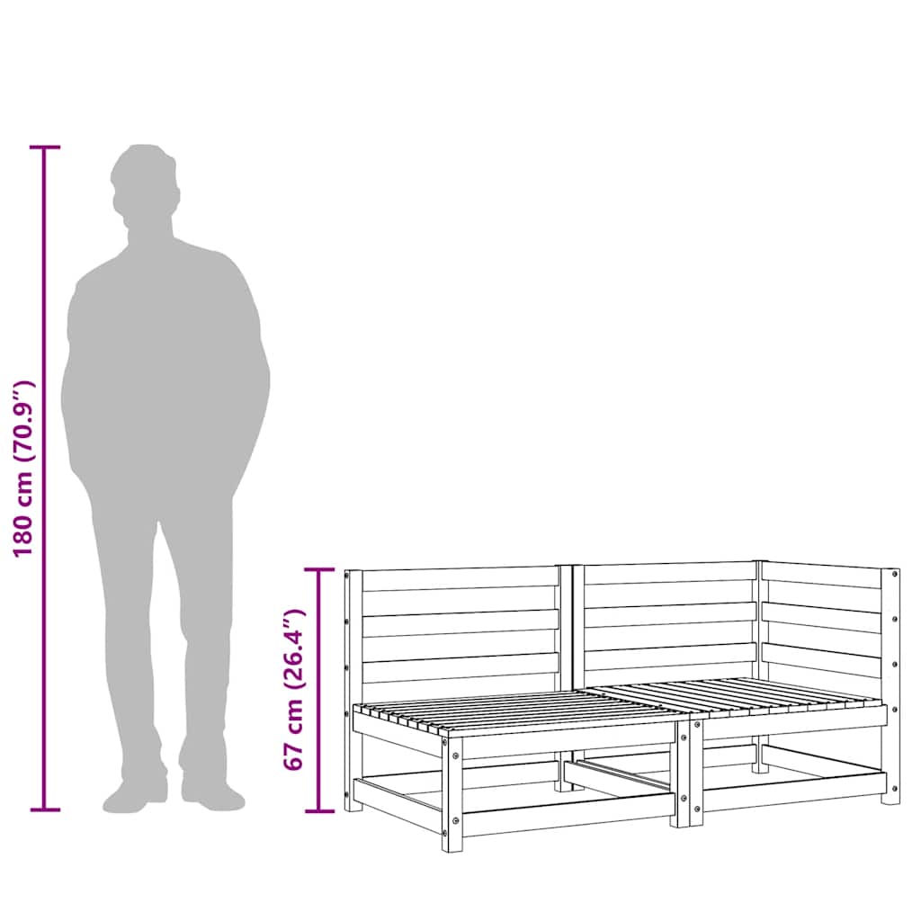 Tuinbank 2-zits geïmpregneerd grenenhout – afbeelding 11