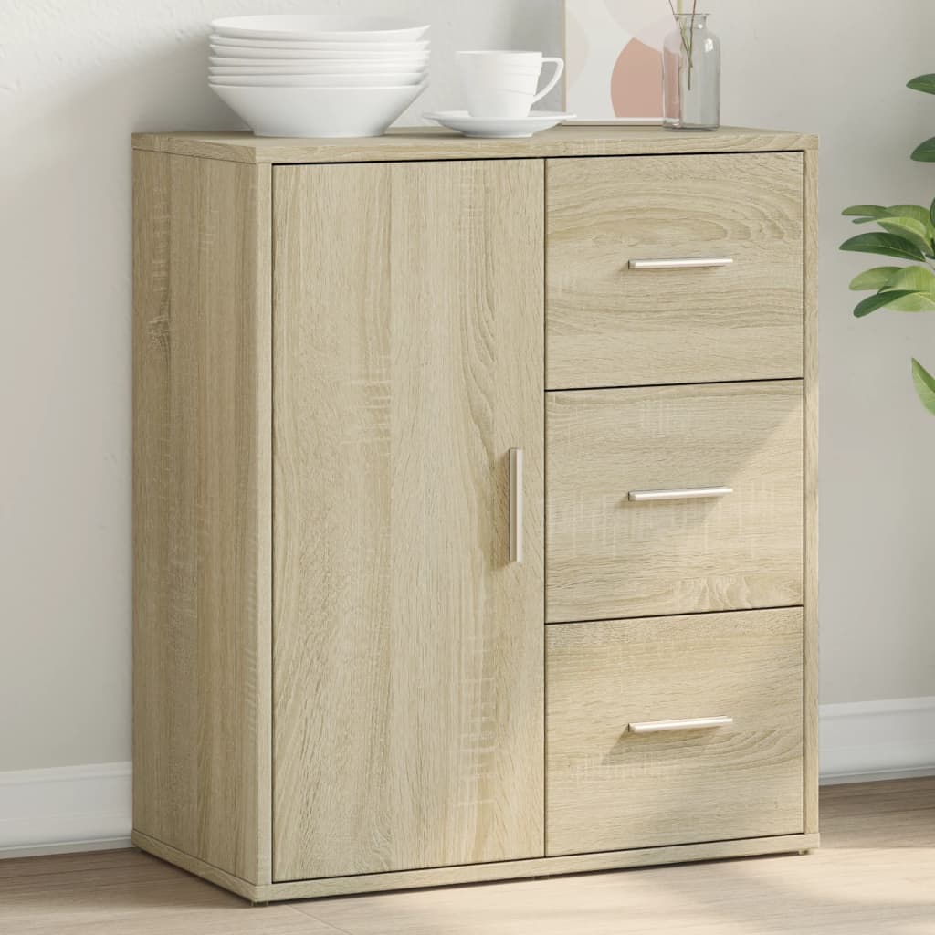 Dressoir 60x31x70 cm bewerkt hout sonoma eikenkleurig – afbeelding 1