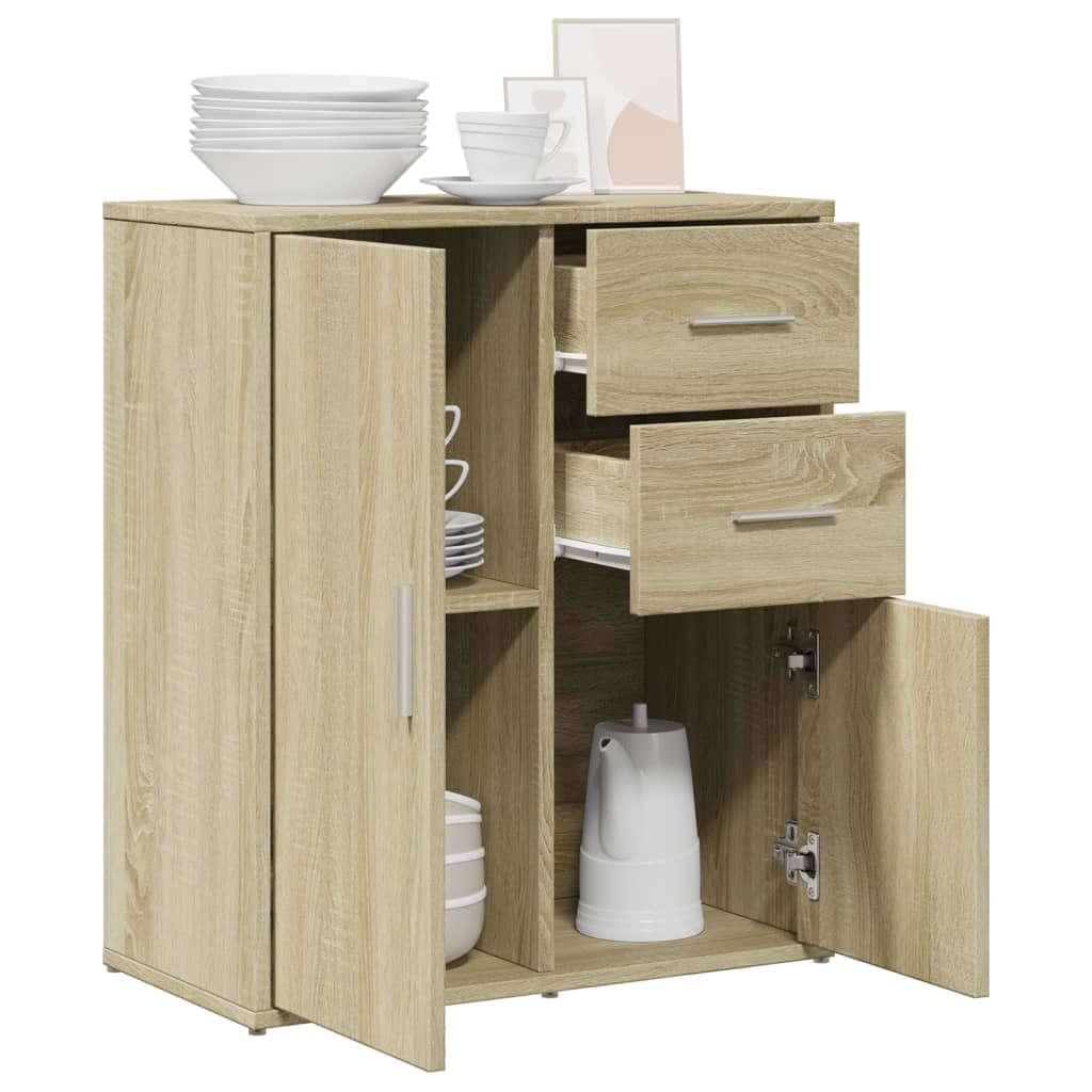 Dressoir 60x31x70 cm bewerkt hout sonoma eikenkleurig – afbeelding 4
