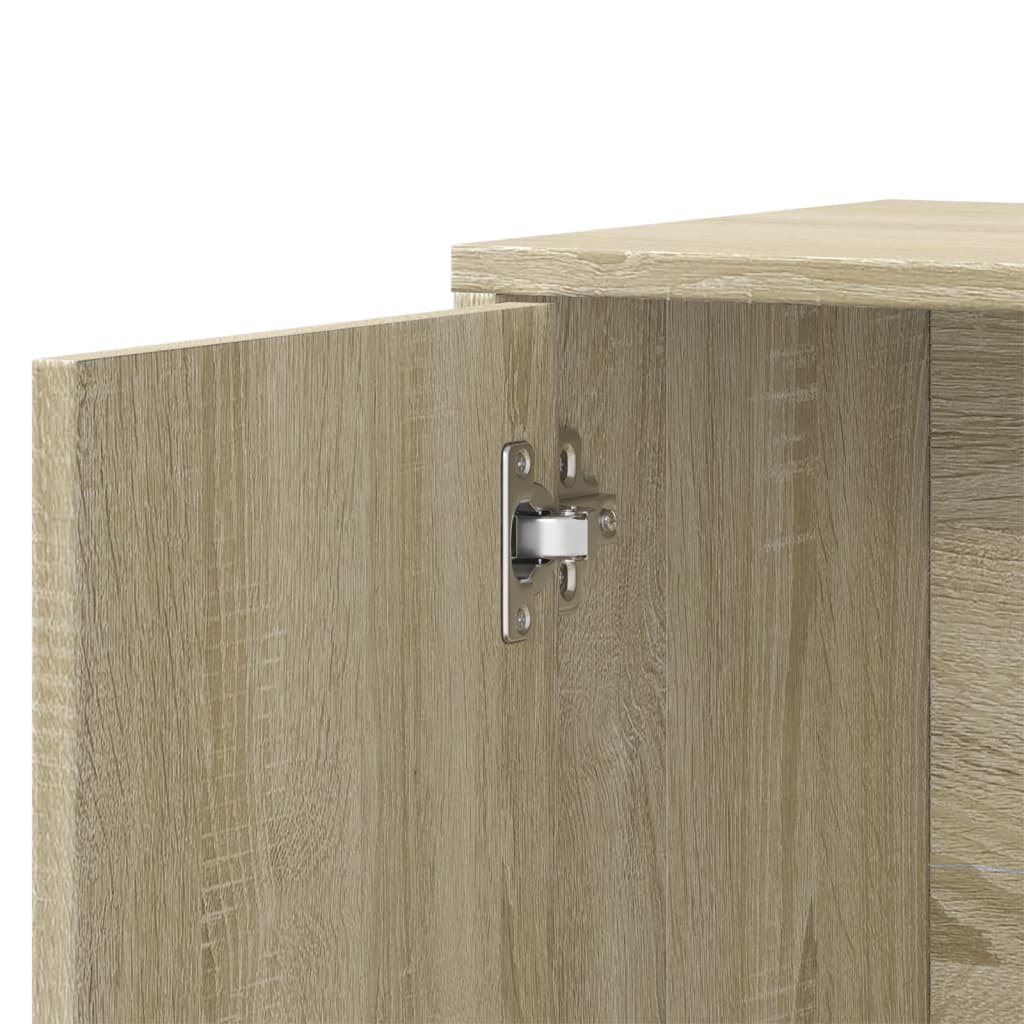 Dressoir 60x31x70 cm bewerkt hout sonoma eikenkleurig – afbeelding 8