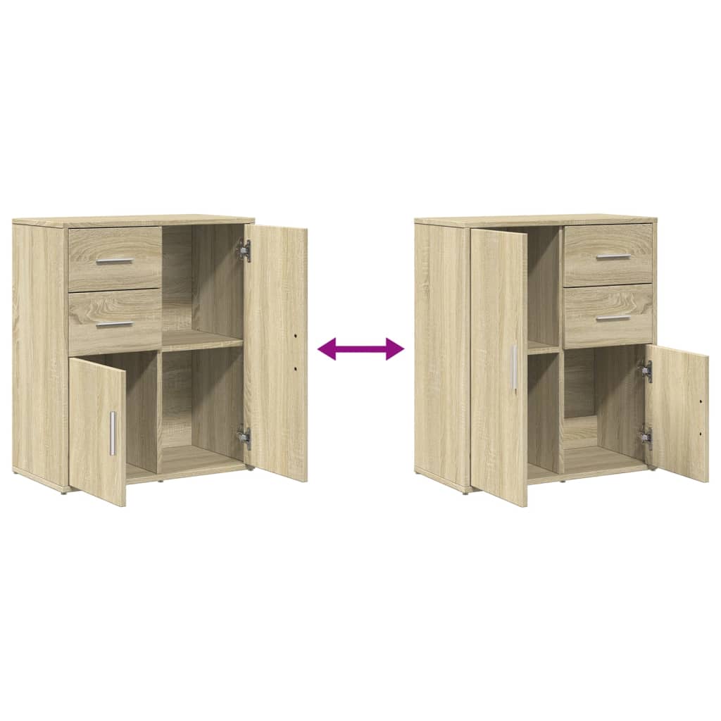 Dressoir 60x31x70 cm bewerkt hout sonoma eikenkleurig – afbeelding 9