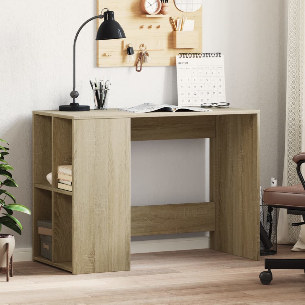 Bureau 102x50x75 cm bewerkt hout sonoma eikenkleurig – afbeelding 1