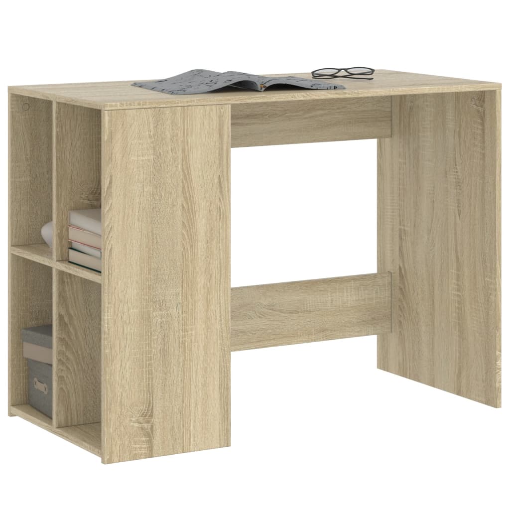 Bureau 102x50x75 cm bewerkt hout sonoma eikenkleurig – afbeelding 3