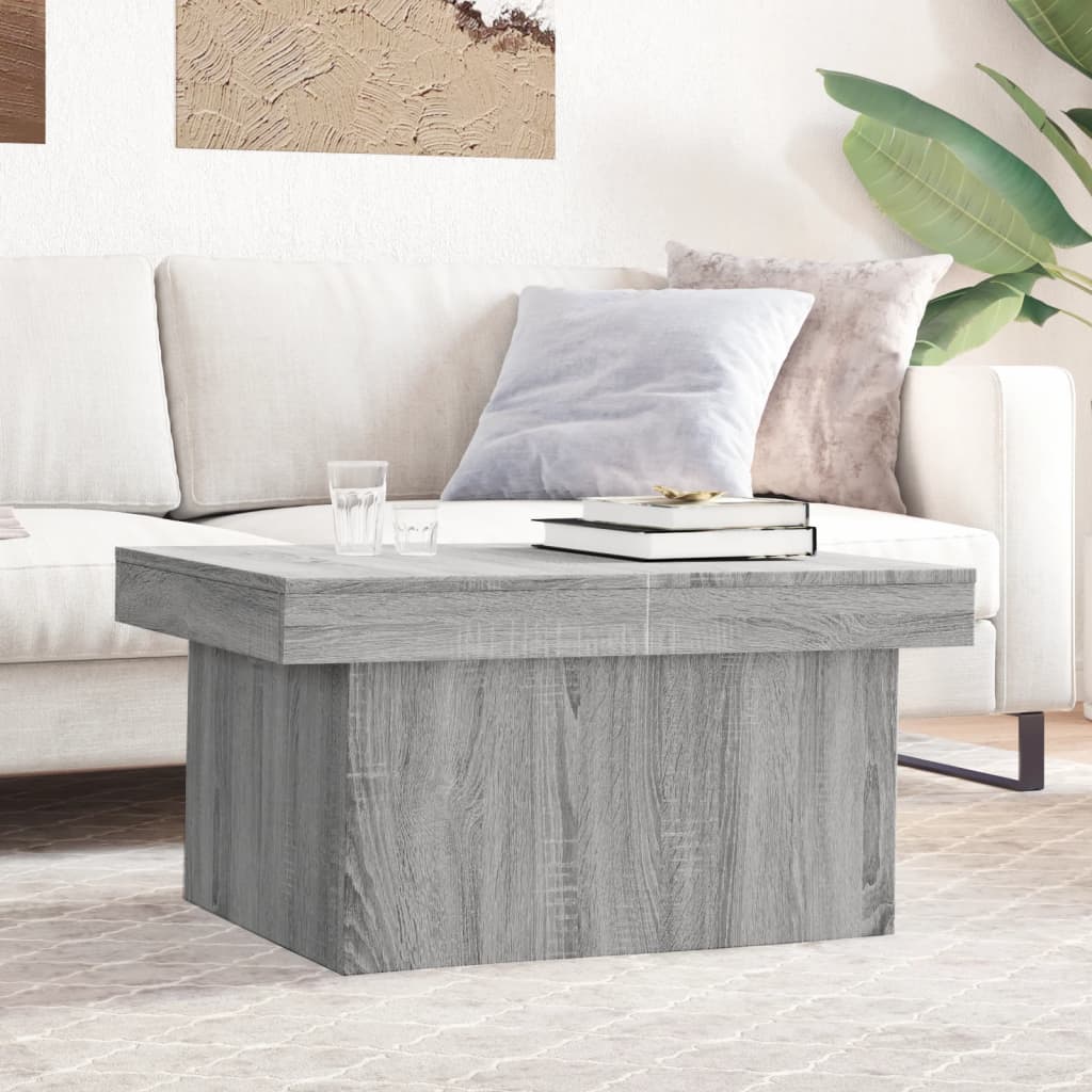 Salontafel 100x55x40 cm bewerkt hout grijs sonoma eikenkleurig – afbeelding 1