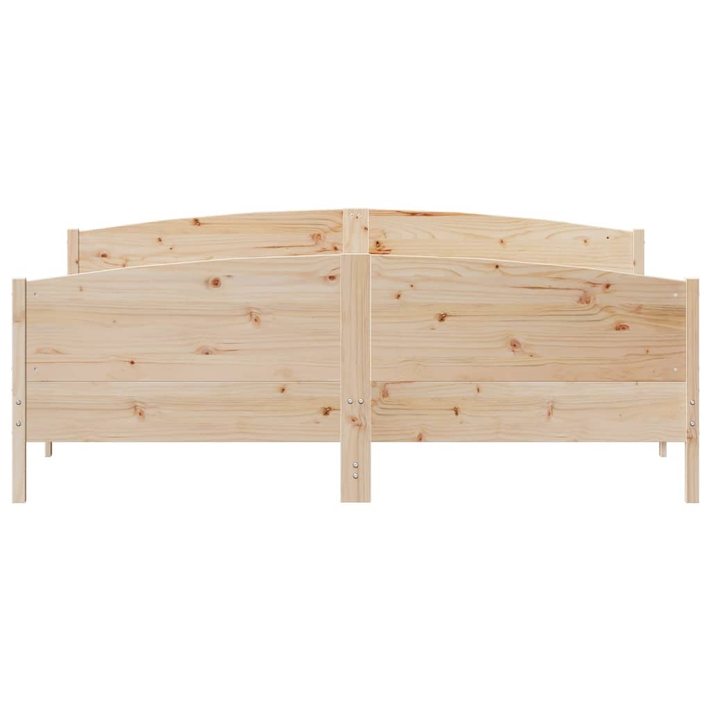 Bedframe met hoofdbord massief grenenhout 180x200 cm – afbeelding 4