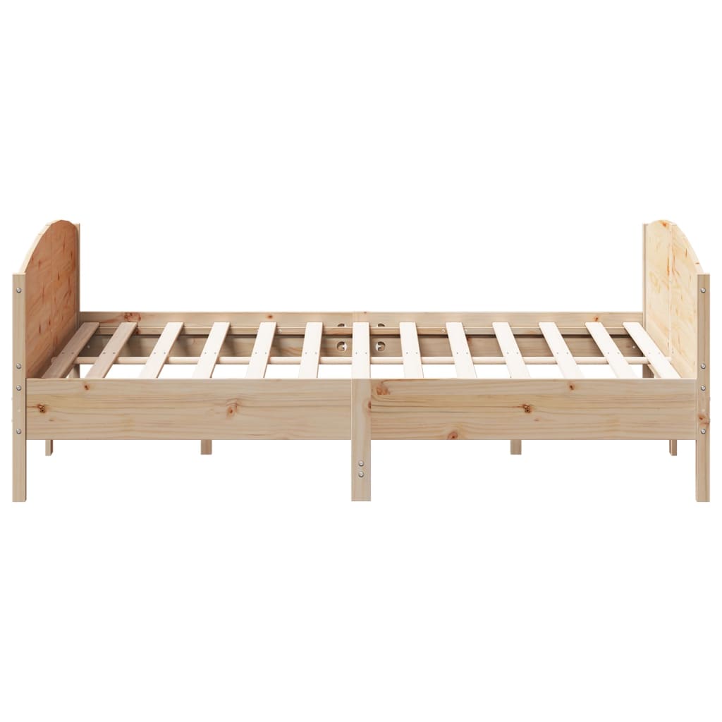 Bedframe met hoofdbord massief grenenhout 180x200 cm – afbeelding 5