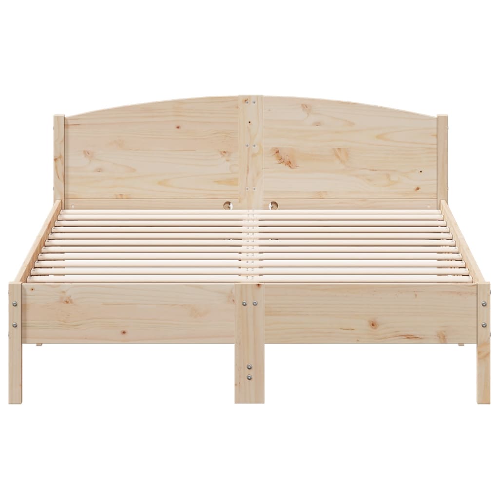 Bedframe met hoofdbord massief grenenhout 160x200 cm – afbeelding 4