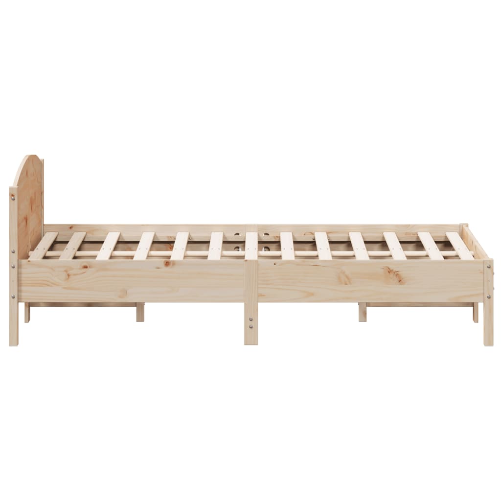 Bedframe met hoofdbord massief grenenhout 160x200 cm – afbeelding 5