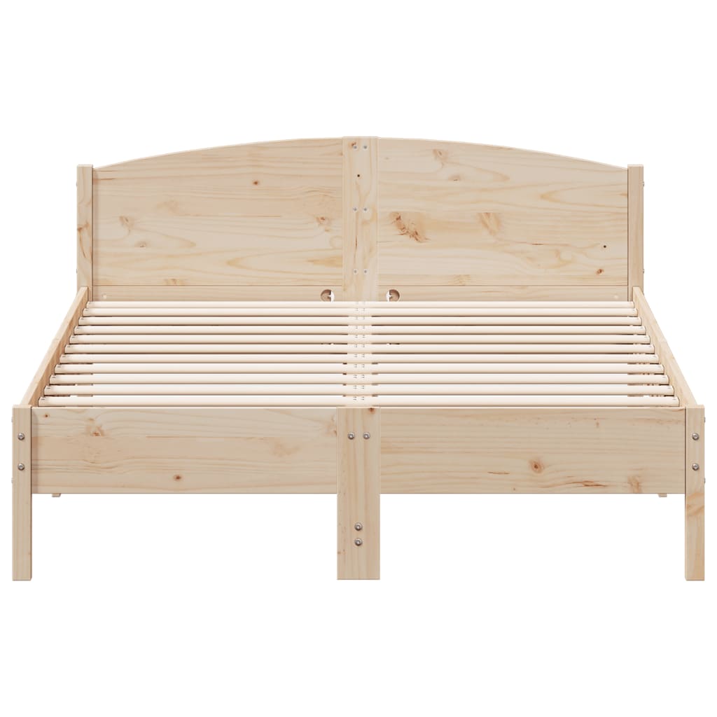 Bedframe met hoofdbord massief grenenhout 150x200 cm – afbeelding 4