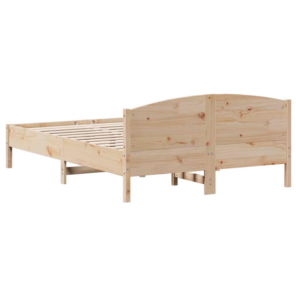 Bedframe met hoofdbord massief grenenhout 150x200 cm – afbeelding 6
