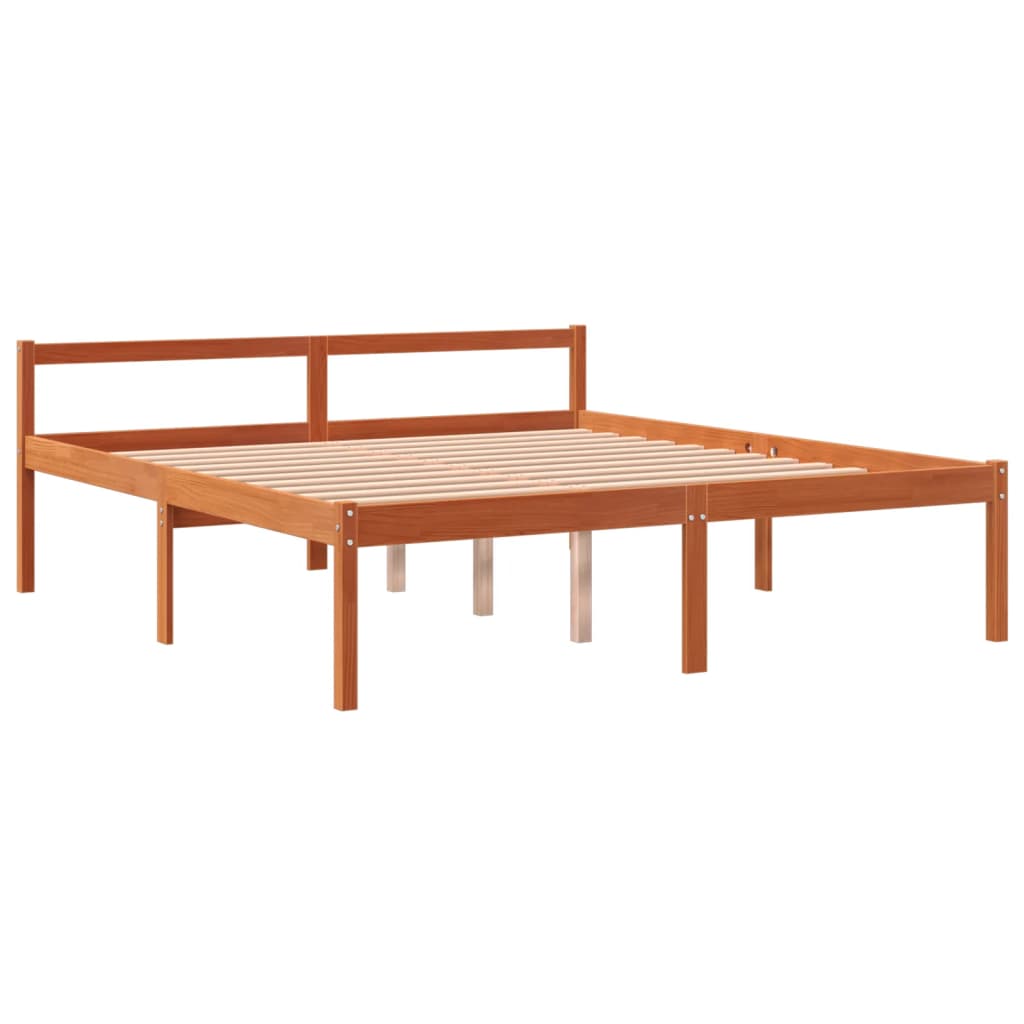 Seniorenbed massief grenenhout wasbruin 160x200 cm – afbeelding 3