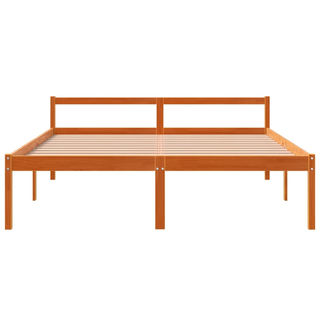 Seniorenbed massief grenenhout wasbruin 160x200 cm – afbeelding 4