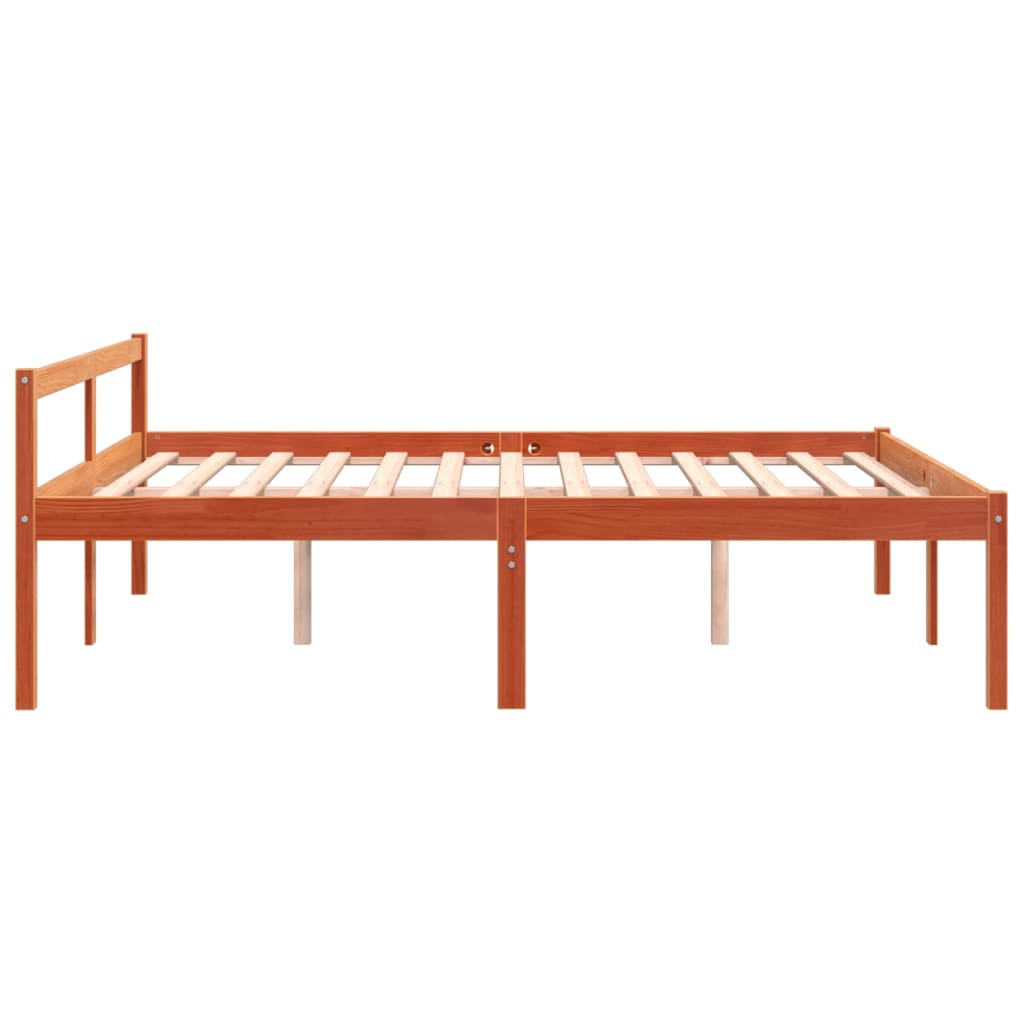 Seniorenbed massief grenenhout wasbruin 160x200 cm – afbeelding 5