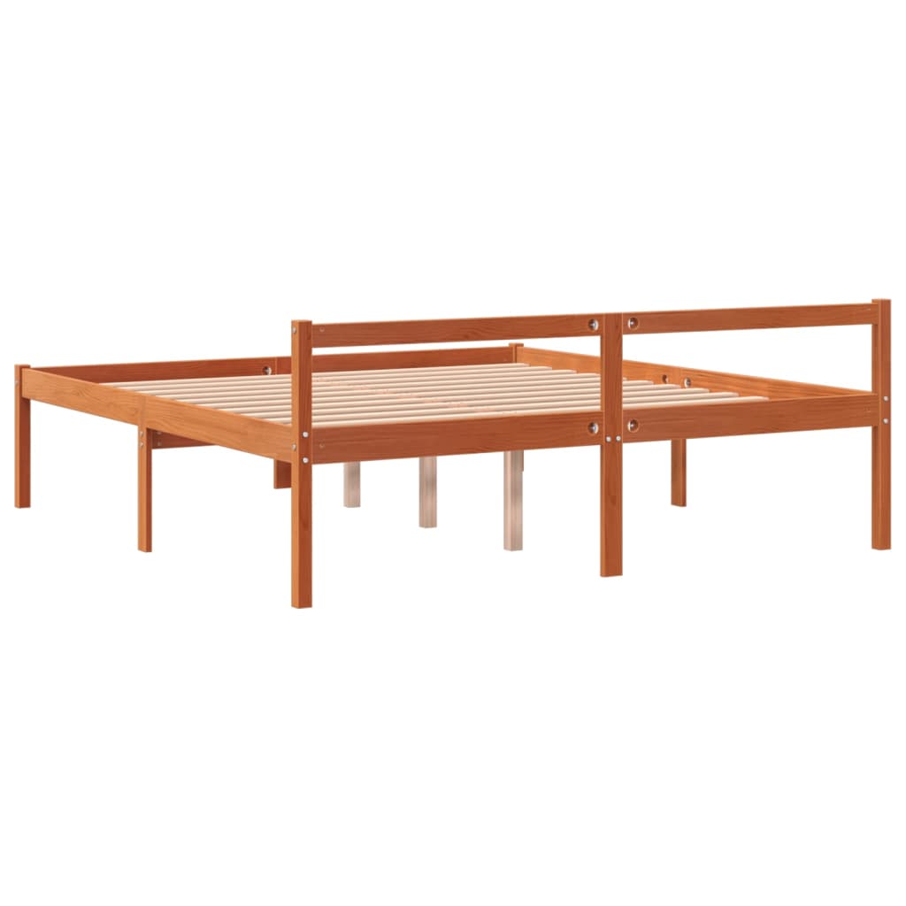 Seniorenbed massief grenenhout wasbruin 160x200 cm – afbeelding 6