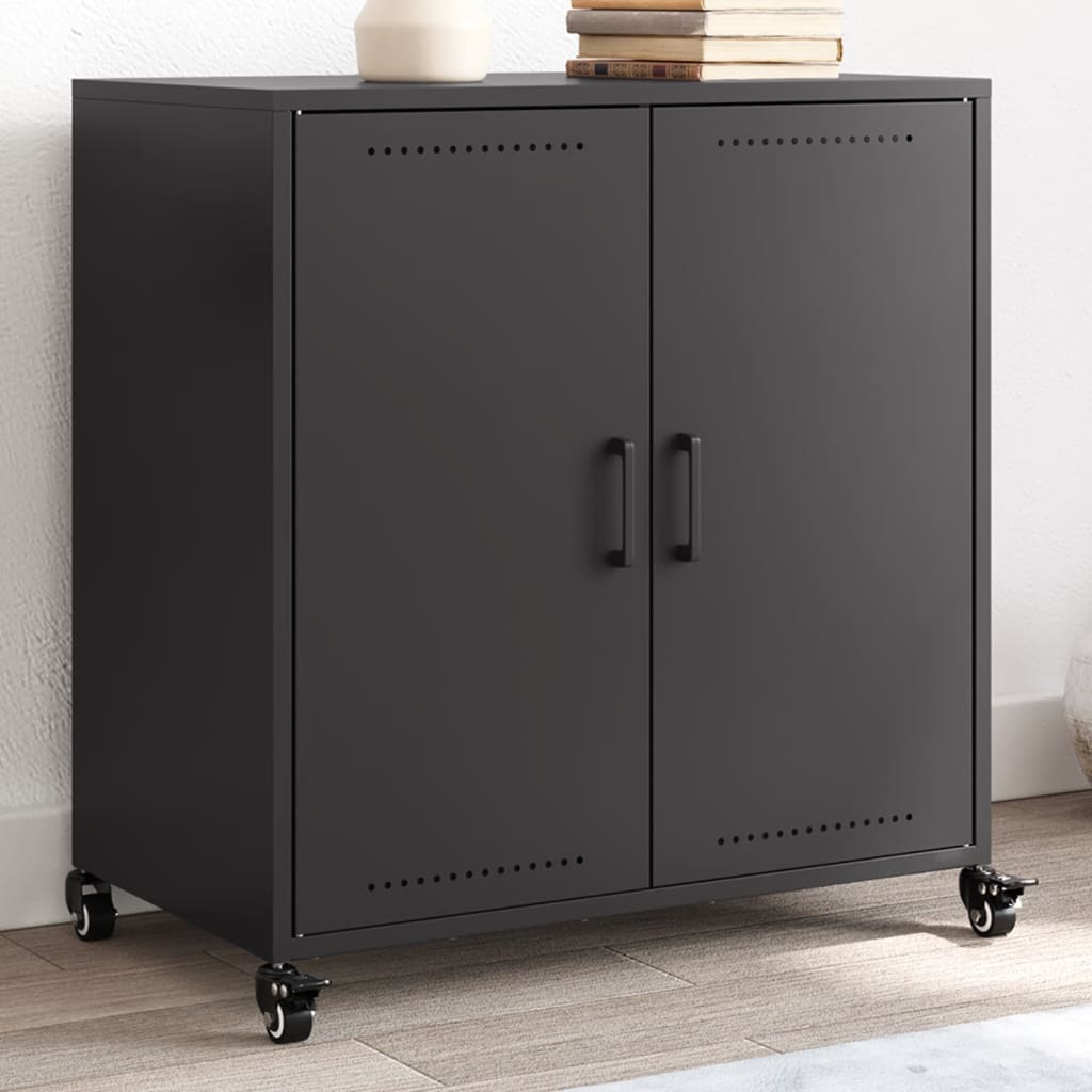 Dressoir 68x39x72 cm staal zwart