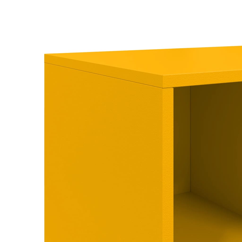Dressoir 100,5x39x72 cm staal mosterdgeel – afbeelding 11