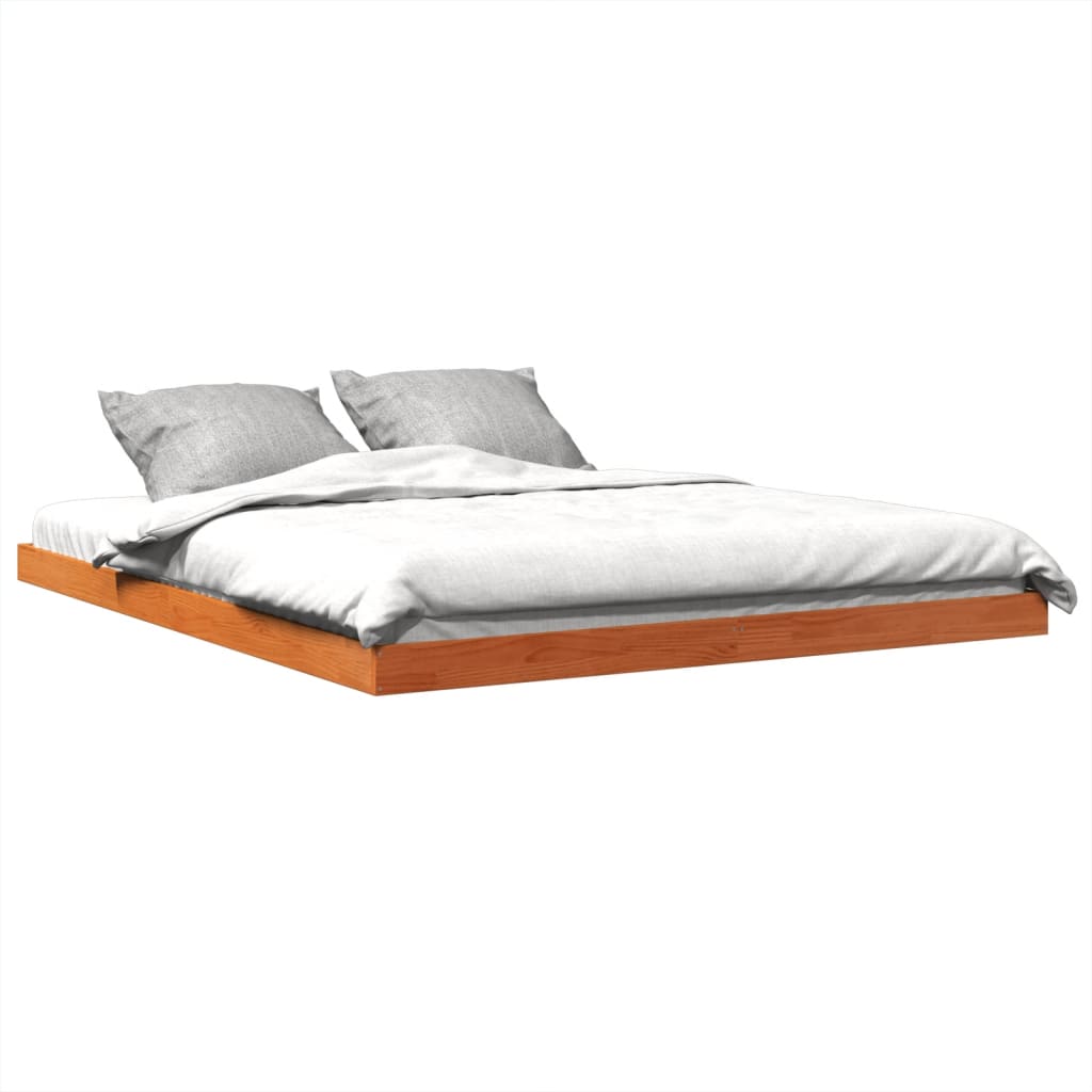 Bedframe massief grenenhout wasbruin 150x200 cm – afbeelding 3