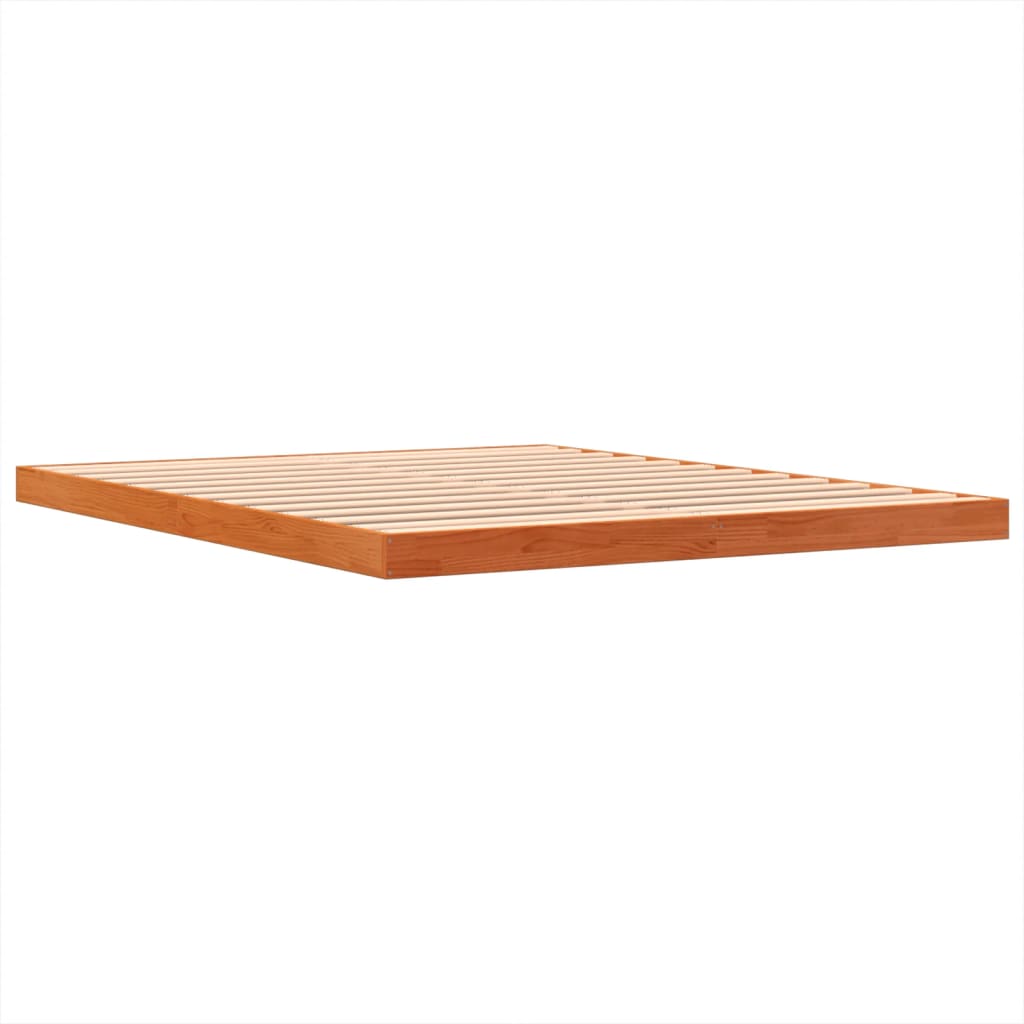 Bedframe massief grenenhout wasbruin 150x200 cm – afbeelding 4
