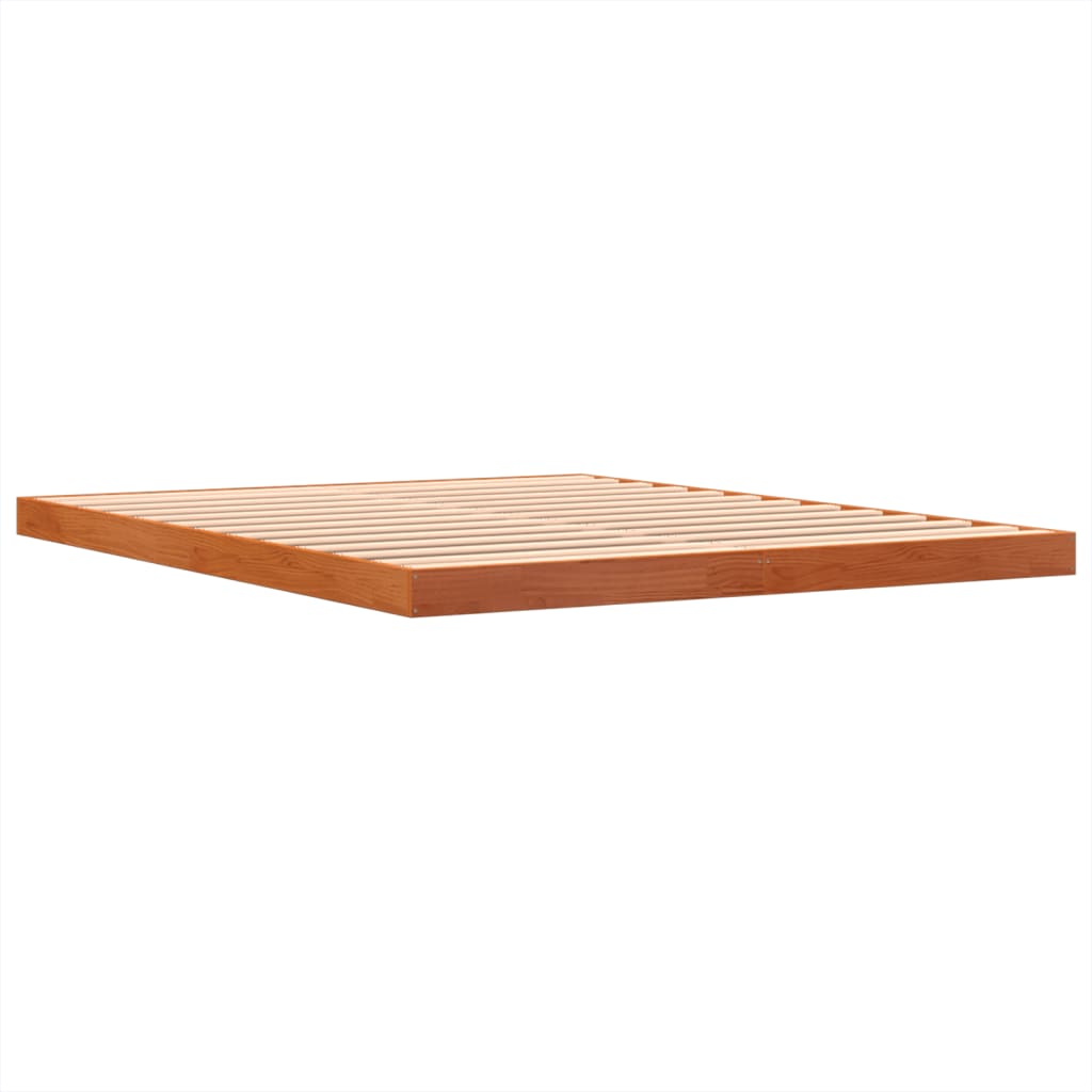 Bedframe massief grenenhout wasbruin 150x200 cm – afbeelding 7