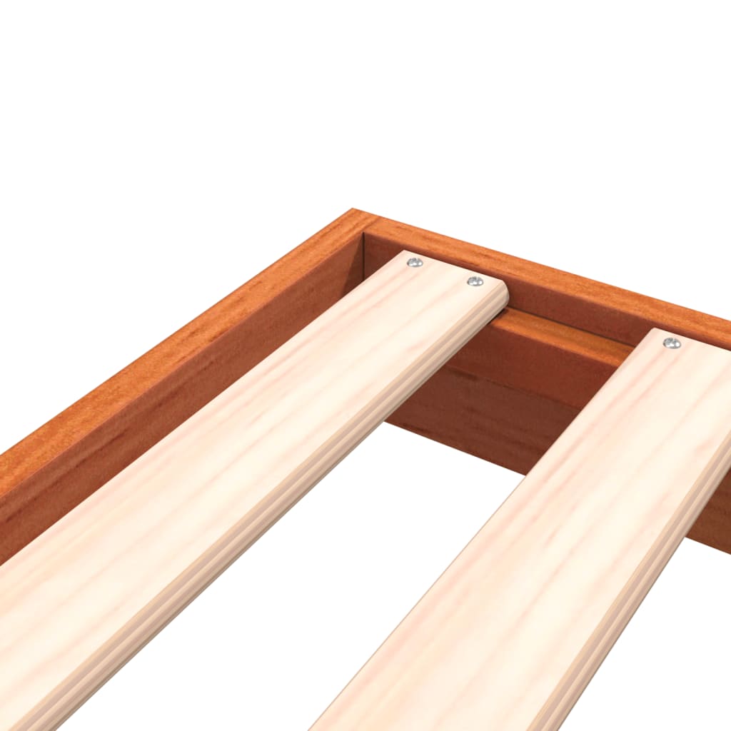 Bedframe massief grenenhout wasbruin 150x200 cm – afbeelding 8