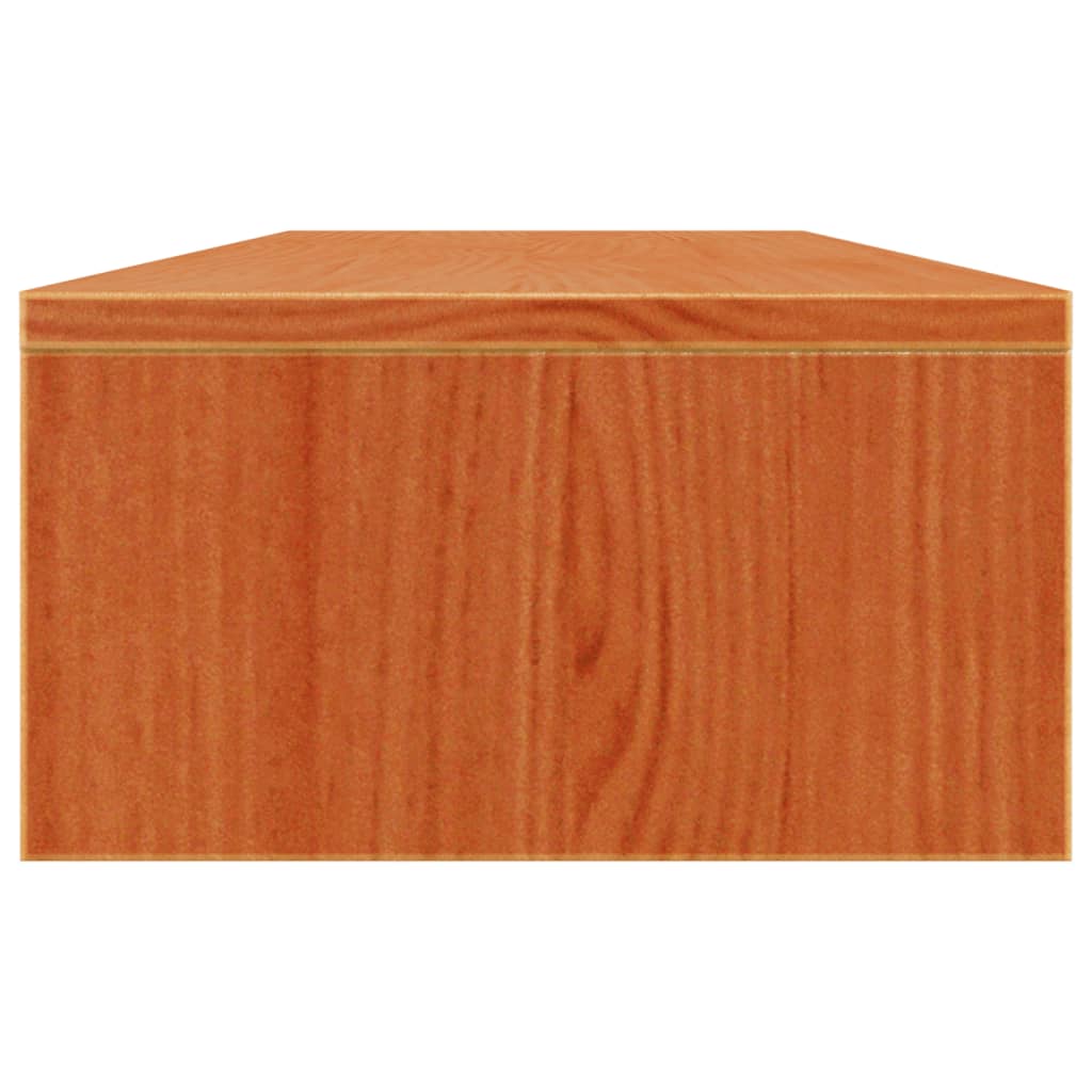 Monitorstandaard 100x24x13 cm massief grenenhout wasbruin – afbeelding 5