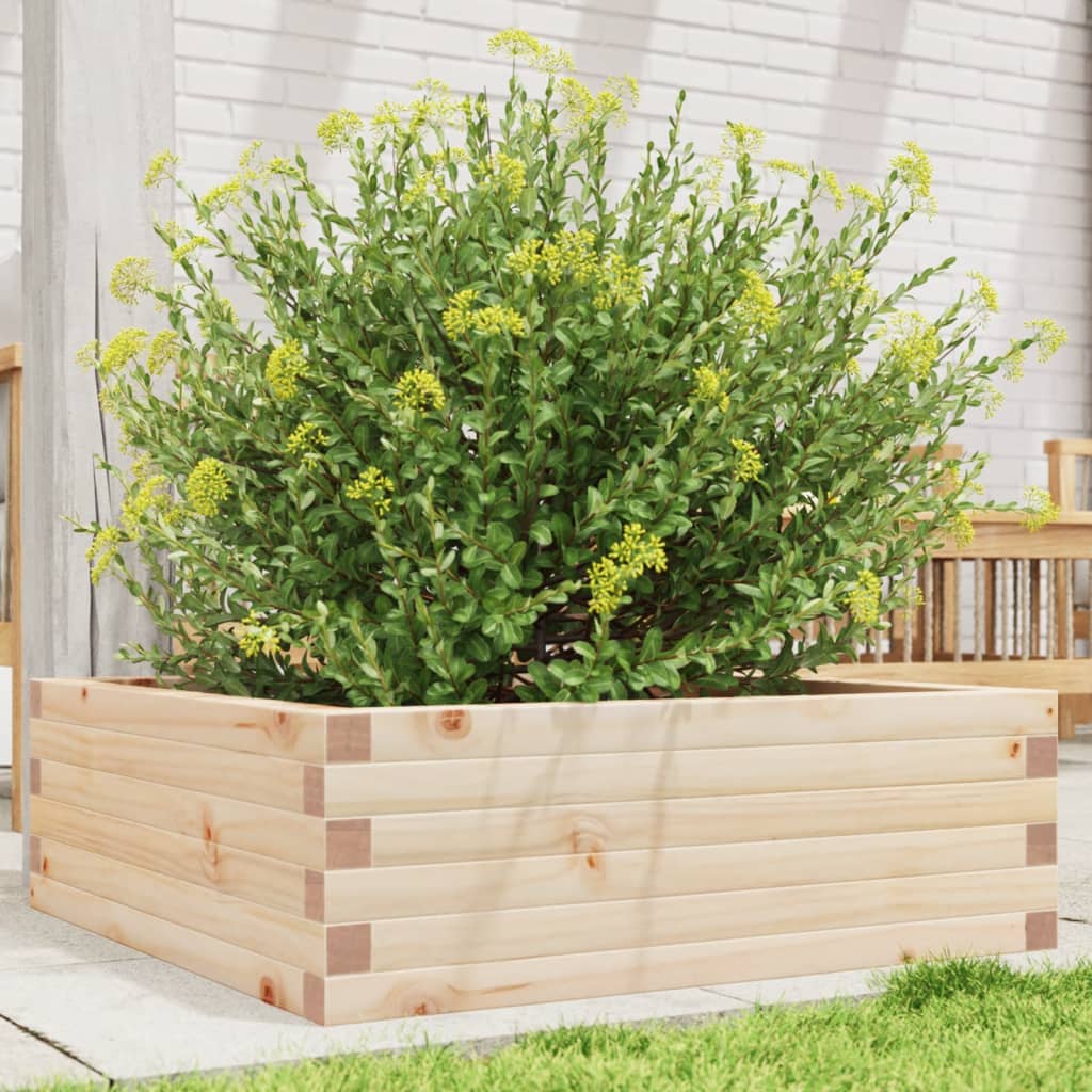 Plantenbak 70x70x23 cm massief grenenhout – afbeelding 1