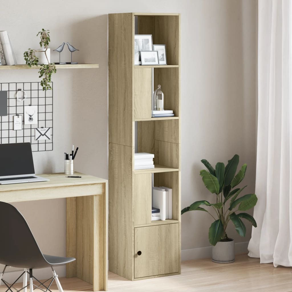 Boekenkast 40x36x189 cm bewerkt hout sonoma eikenkleurig – afbeelding 1