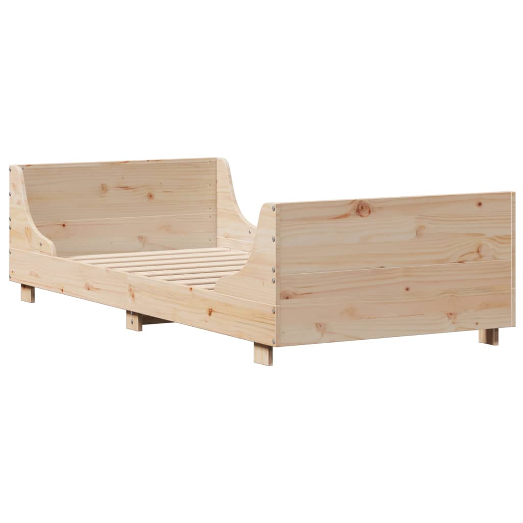 Bedframe zonder matras massief grenenhout 100x200 cm – afbeelding 3