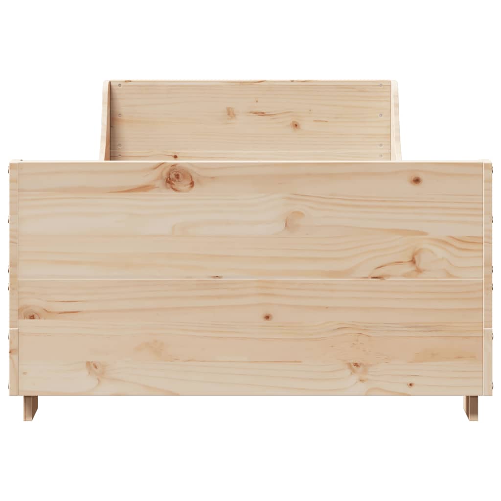 Bedframe zonder matras massief grenenhout 100x200 cm – afbeelding 4