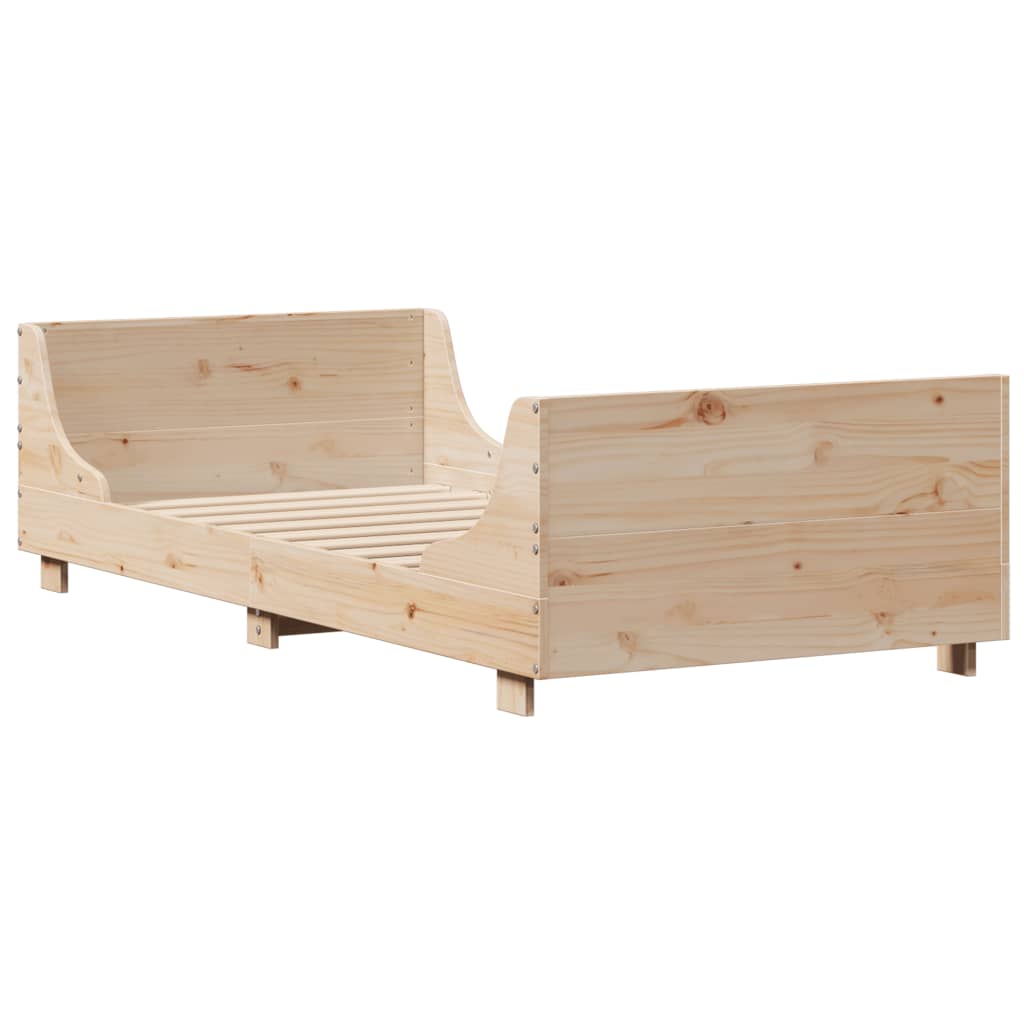 Bedframe zonder matras massief grenenhout 90x200 cm – afbeelding 3