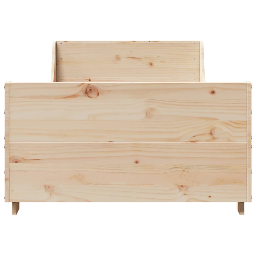 Bedframe zonder matras massief grenenhout 90x200 cm – afbeelding 4