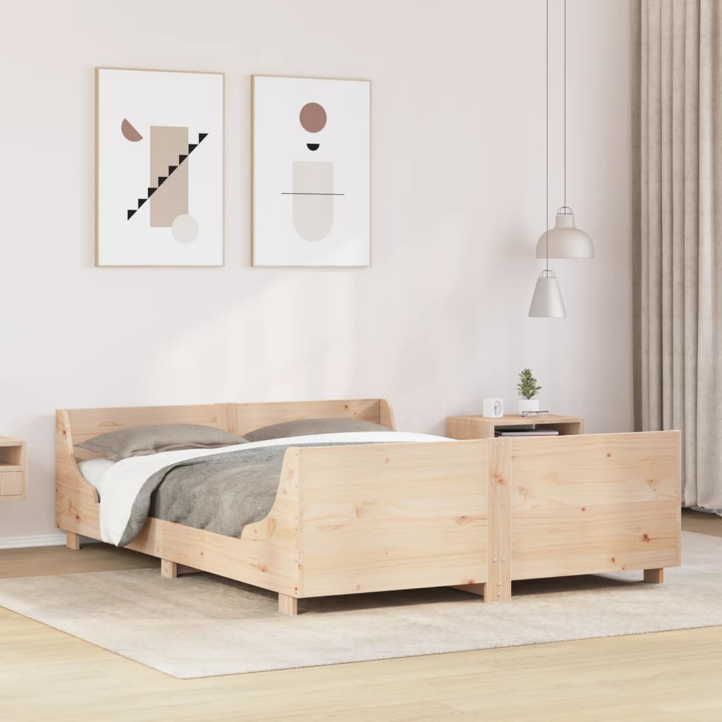 Bedframe zonder matras massief grenenhout 120x190 cm – afbeelding 1