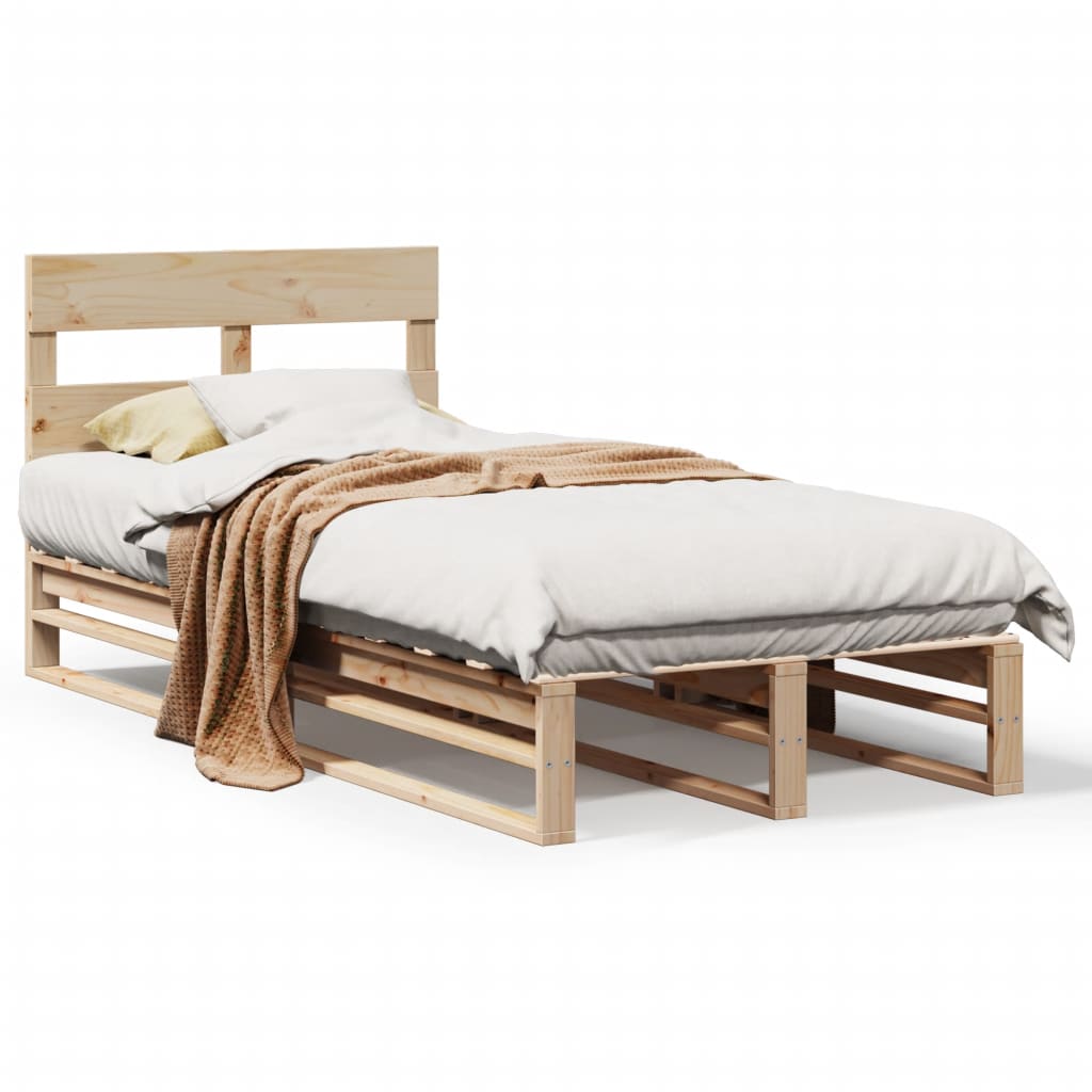 Bedframe zonder matras massief grenenhout 90x200 cm – afbeelding 2