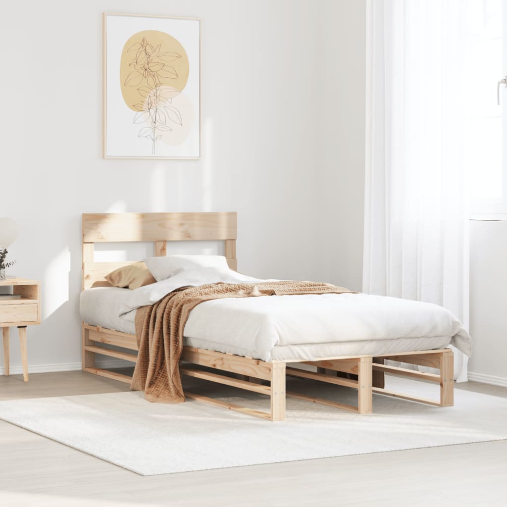 Bedframe zonder matras massief grenenhout 100x200 cm – afbeelding 1