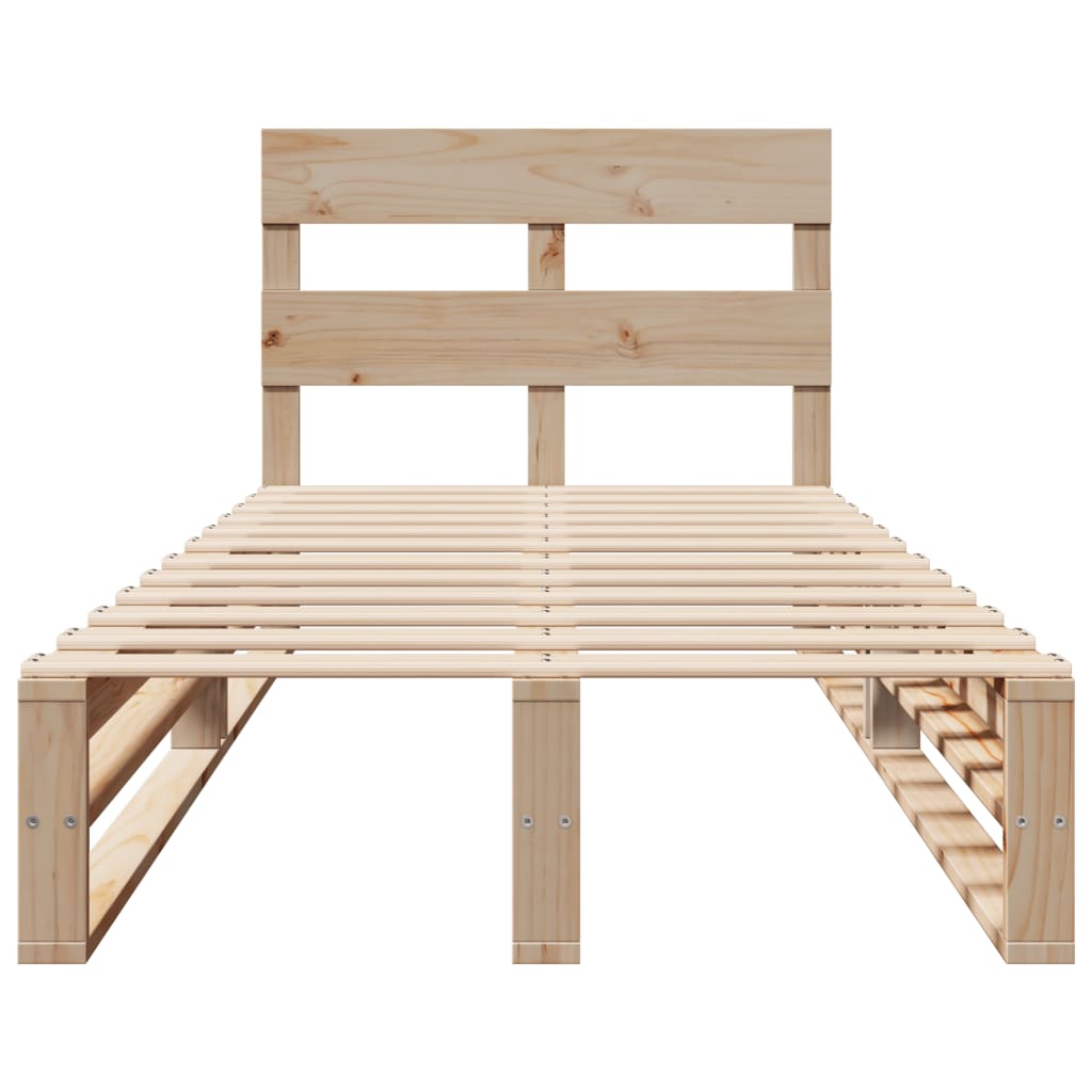 Bedframe zonder matras massief grenenhout 100x200 cm – afbeelding 4