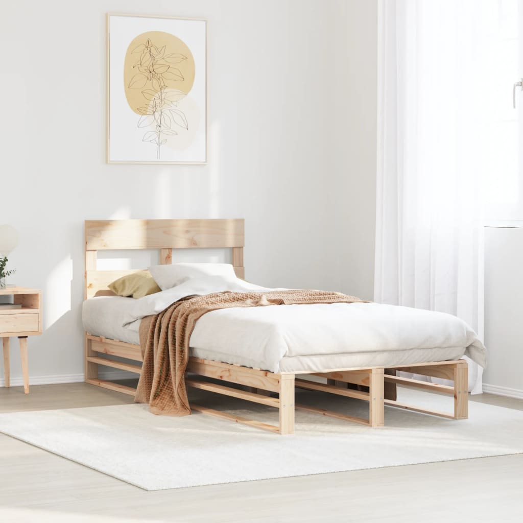 Bedframe zonder matras massief grenenhout 90x190 cm – afbeelding 1