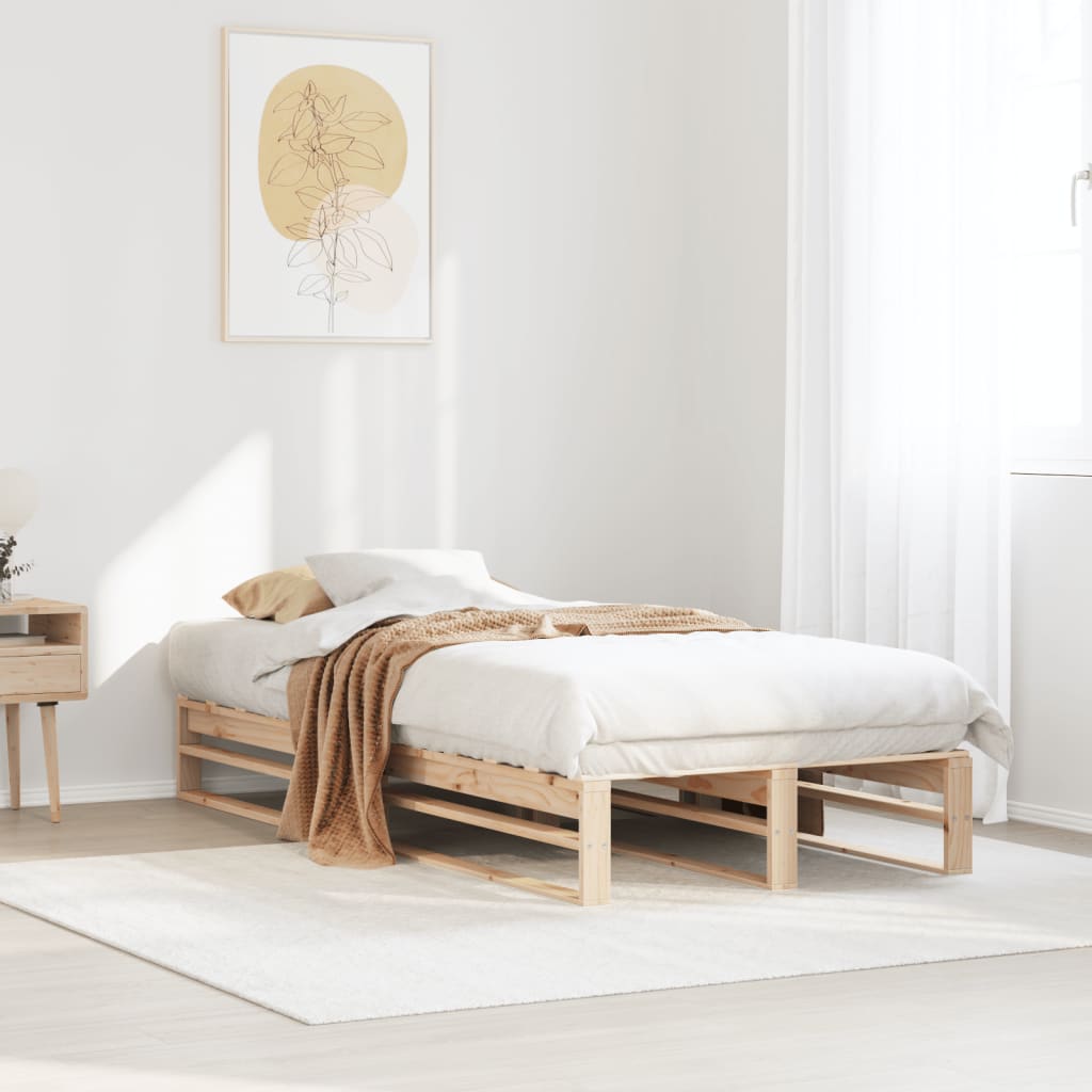 Bedframe zonder matras massief grenenhout 90x200 cm – afbeelding 1
