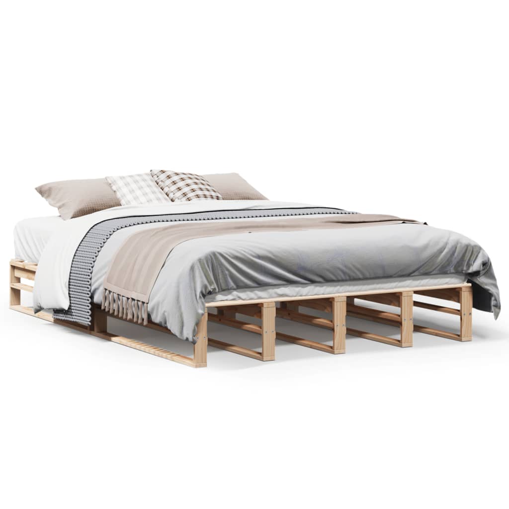 Bedframe zonder matras massief grenenhout 150x200 cm – afbeelding 2